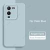Angel Eyes Square Liquid Silicone Back Cover для VIVO V25 Pro 5G Global Phone Case VIVOV25Pro VIVOV25 V25Pro Soft Shield Armor