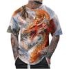 Уличная футболка с 3D животными, мужские футболки с 3D принтом дракона, забавные мужские повседневные футболки в стиле хип-хоп с короткими рукавами, летний топ