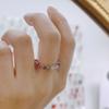 3PCS Adjustable Colorful Beads Ring Finger Jewelry Opening Ring Elegant Round Bead Ring  Girl