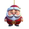 Santa Claus Xmas Car Ornament 2D Acrylic Christmas Snowman Santa Claus Pendants  Pendants Gift