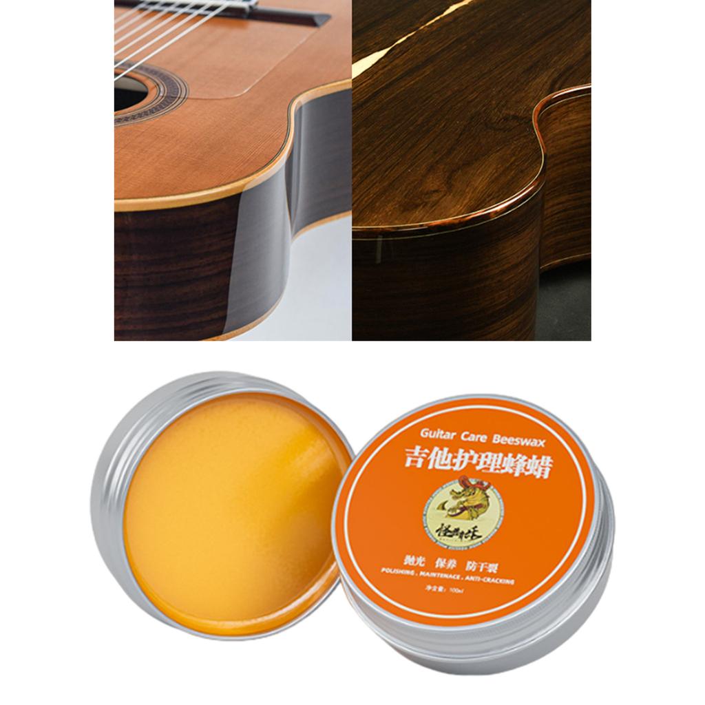 100ml Guitar Polish Maintenance Beeswax Musical Instrument Care Fingerboard Oil Guitar Violins Care Beeswax Enduring