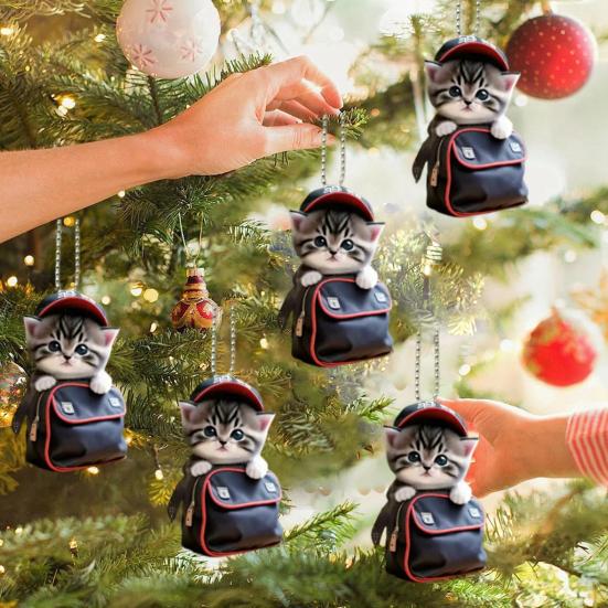 Подвеска в форме кошки, автомобильное подвесное украшение, реалистичный вид, легко повесить авто зеркало заднего вида