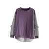 New Korean Version Loose Lazy Style Long-sleeved Design Niche Round Neck Top