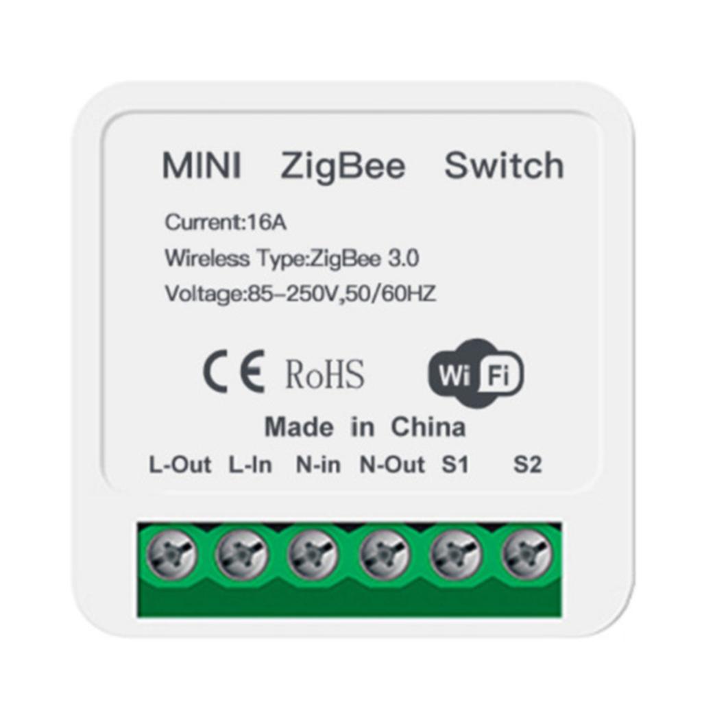 Модуль переключателя Mini ZigBee 3,0 16A, интеллектуальное реле, переключатель света, приложение, дистанционное управление, голосовое управление