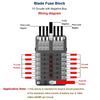 6/12 Way Blade Fuse 12-24V Car Fuse Box LED Indicator Waterproof Block Universal Multi-circuit Fuse Box Ship and Vehicle Parts