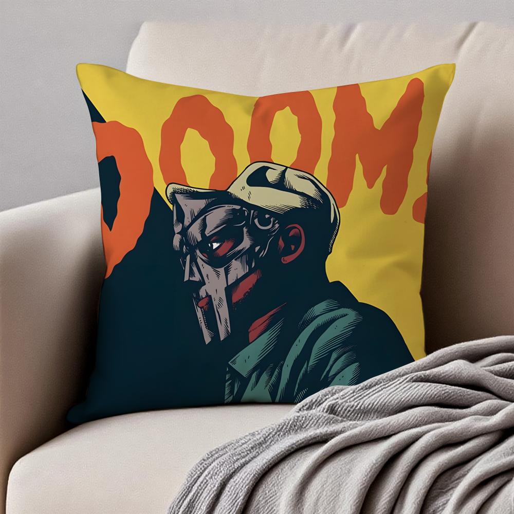 MF DDoom Madlib Cushion Cover Pillowcase Antidustmite Invisible Zipper Short Plush Sofa Cushion