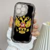 LZ15 Эмблема России дизайн Прозрачные мягкие волнистые чехлы для телефонов для iPhone 15 13 Pro Max 12 mini 14 8 Plus XS Max XR 6 Защитная задняя крышка