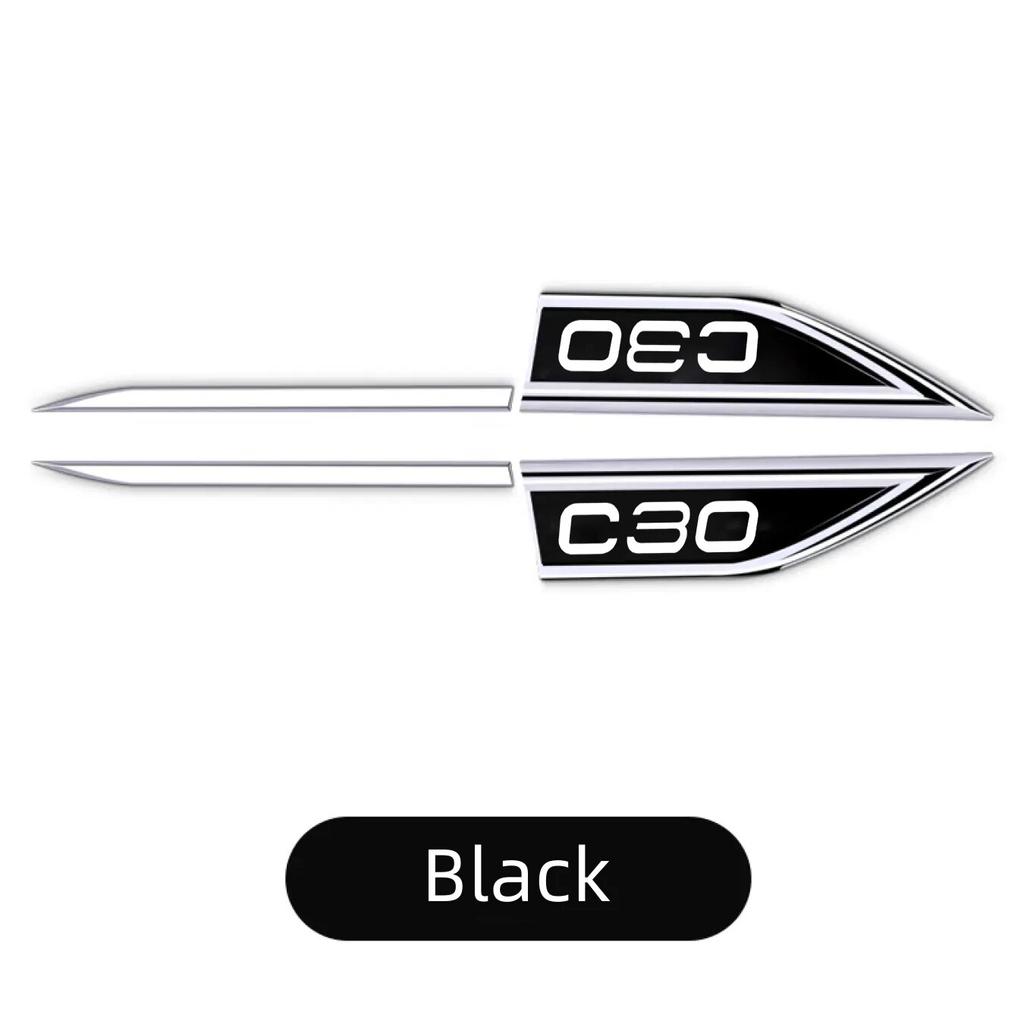 2 шт./компл. для Volvo C30, автомобильное крыло, металлическая наклейка, внешние декоративные наклейки, модификация, эмблема автомобиля, аксессуары