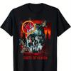Slayer South Of Heaven Skull T-Shirt Cotton Fun Design DIYMen's Soft Breathable Comfortable Casual Sports Halloween