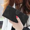 For iPhone 17 Leather Case with Wrist Strap Diamond Imprint Wallet Phone Cover