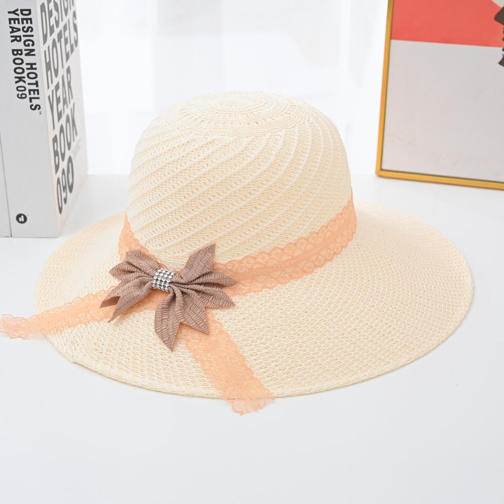 Женская летняя шляпа с защитой от солнца и солнцезащитным козырьком, модная тканая шляпа от солнца с большими полями и бантом, пляжная шляпа