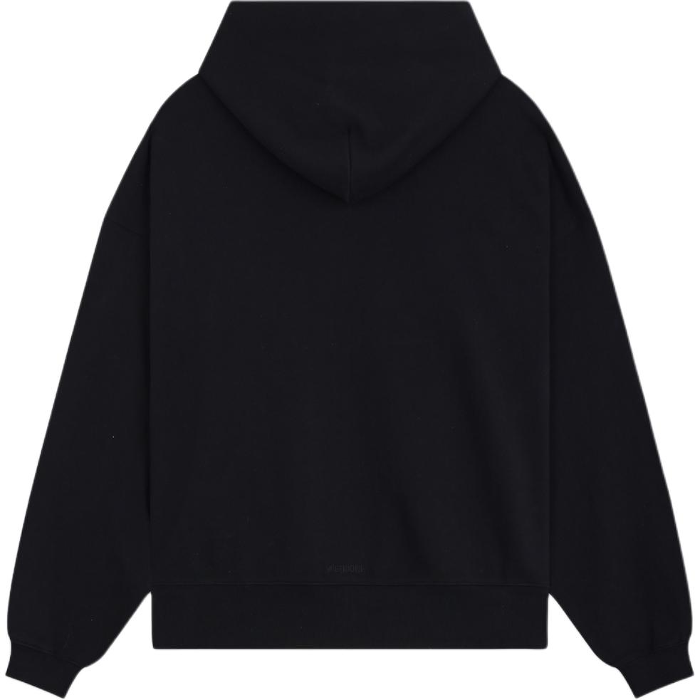 WE11DONE Худи на молнии с логотипом-жемчужиной FW24 Женские худи Черный WD-TJ3-24-862-U-BK
