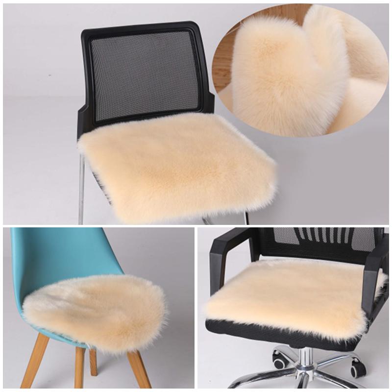 Роскошная искусственная лисья меховая подушка, искусственная шерсть, теплая подушка для сиденья автомобиля, чехол для дивана, пушистый мягкий чехол для стула из искусственной овчины, подушки для сидений