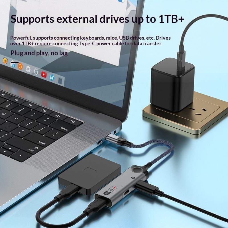 MH374 3 in 1 OTG Adapter Type-C to USB Converter for Android Phones/Fast Charging/Card Reader