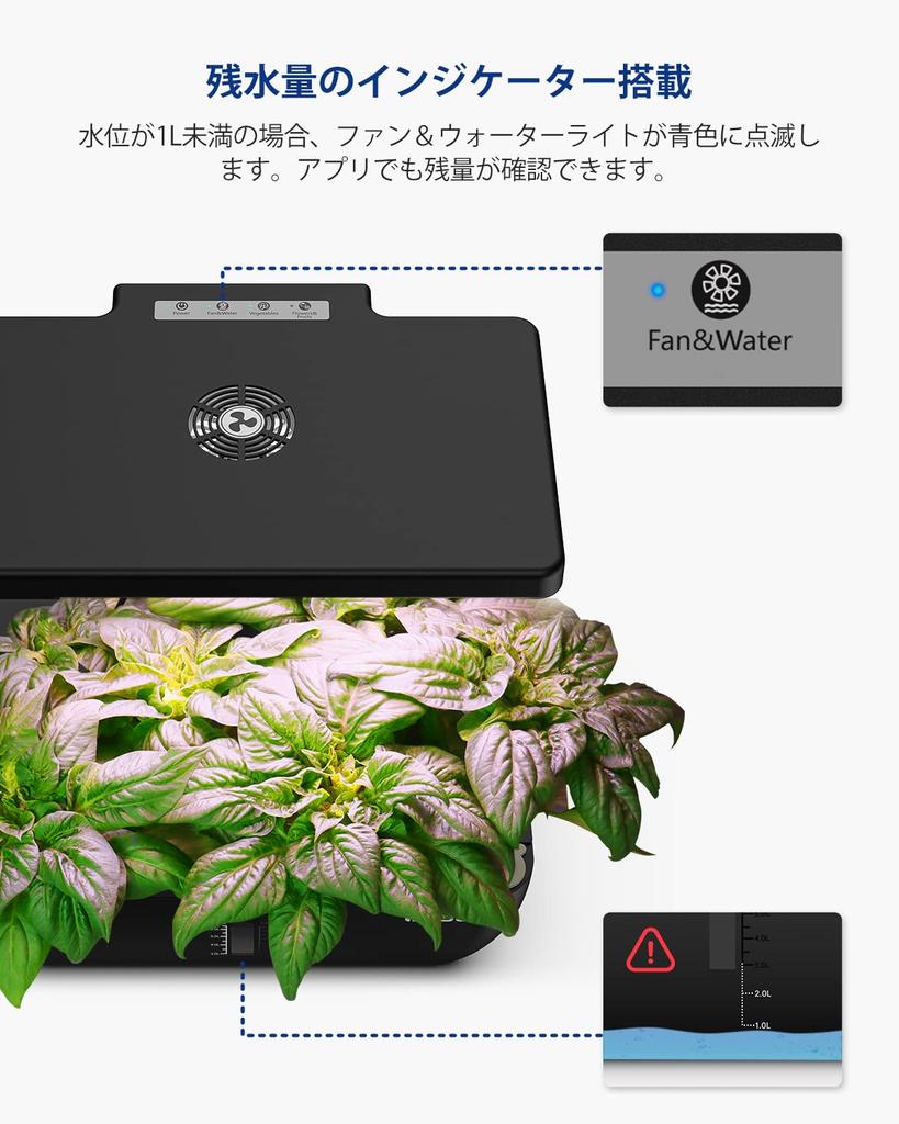 IDOO Набор для гидропонного выращивания, Набор для гидропонного выращивания, Набор для выращивания овощей, Совместимость с приложением Wi-Fi