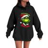 Women's Casual Comfortable Neck Hooded Long Sleeve Christmas Print Warm Sweatshirt