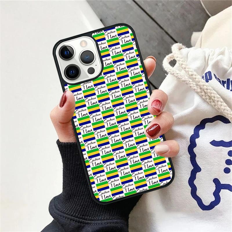 Gabon Gabonese Flag Phone Case For iPhone 17 Air 15 16 Cover 11 13 14 Pro Max 12 Plus Max Fundas