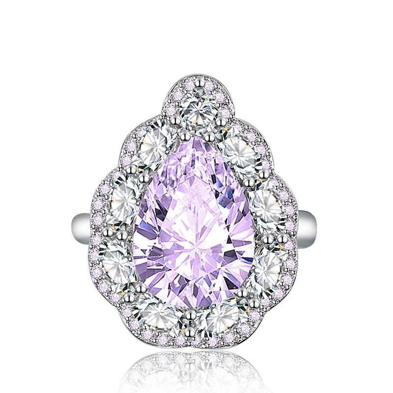 BELLA BOX Кольца изменяемого размера в форме капли для женщин, циркон, помолвка, изысканные ювелирные изделия, подарок