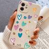 Силиконовый чехол для телефона с граффити-сердечками для IPhone 14 15 16 Plus для IPhone 13 14 15 12 11 16 Pro Max 12 Mini XS Max TPU Защитная крышка