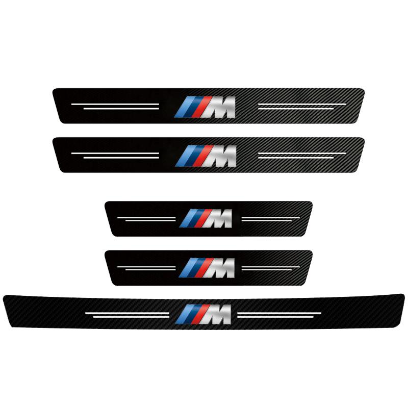 Car Door Sill Carbon Fiber Sticker Auto Protector Strip Waterproof For BMW Performance 3 5 7 Series F30 E90 F20 E46 E60 E70 E87