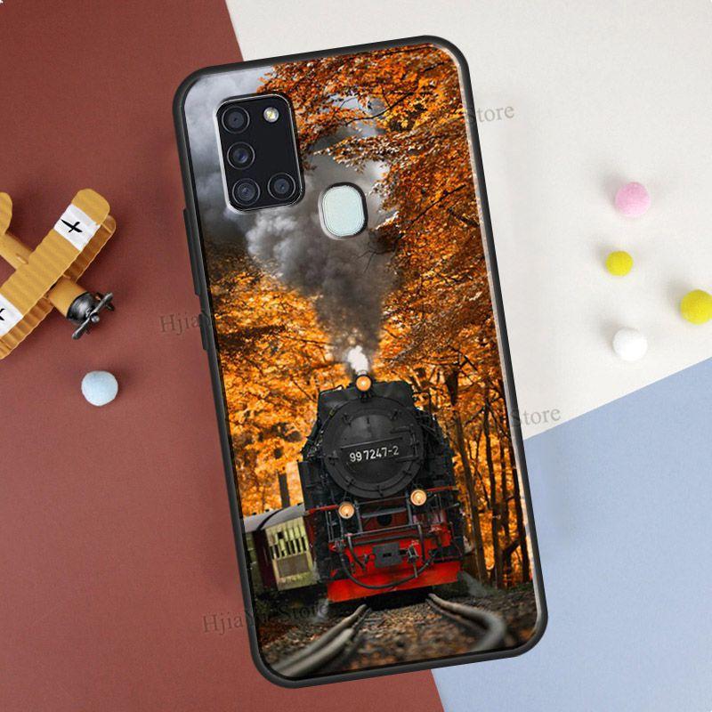 Классический чехол с паровозом и железной дорогой для Samsung A32 A12 A52 A72 A21S A20e A11 A31 A51 A71 A02 A20 S A30 A40 A50 A70 Coque