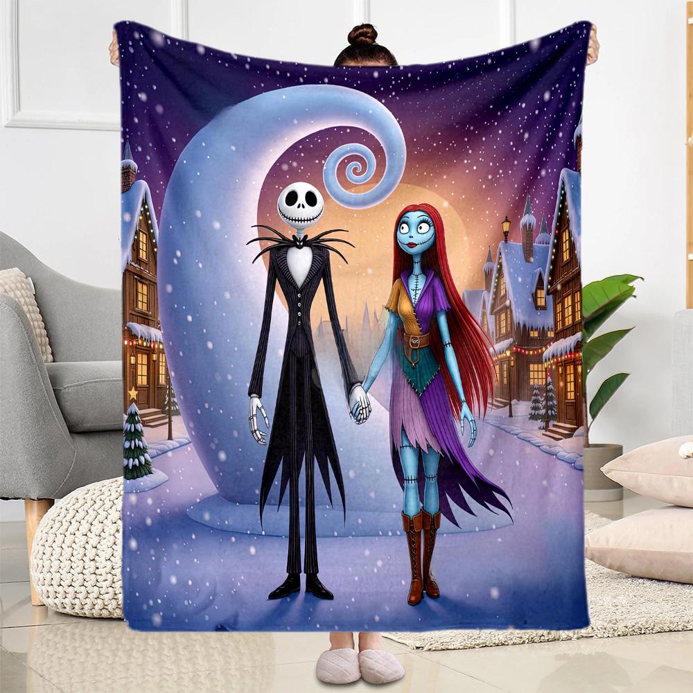 Christmas Nightmare Blanket Soft & Cozy Great for Chair Seaside Office Four Seasons Multipurpose Modern Best Holiday Gift for Friends Family
