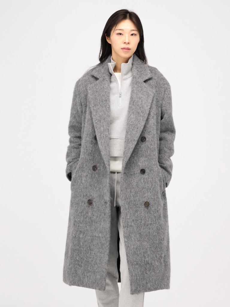 Acud Alpaca Fur Long Coat _Grey