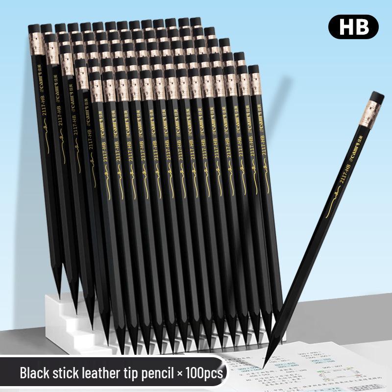Premium Black Wood Hexagonal HB2B Pencil for Students and Office Writing & Drawing