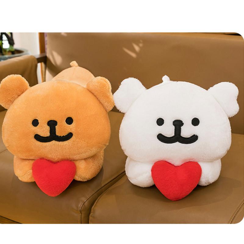 Love Maltese White Brown Plush Toy Simulation Cartoon Puppy Doll Birthday Gift