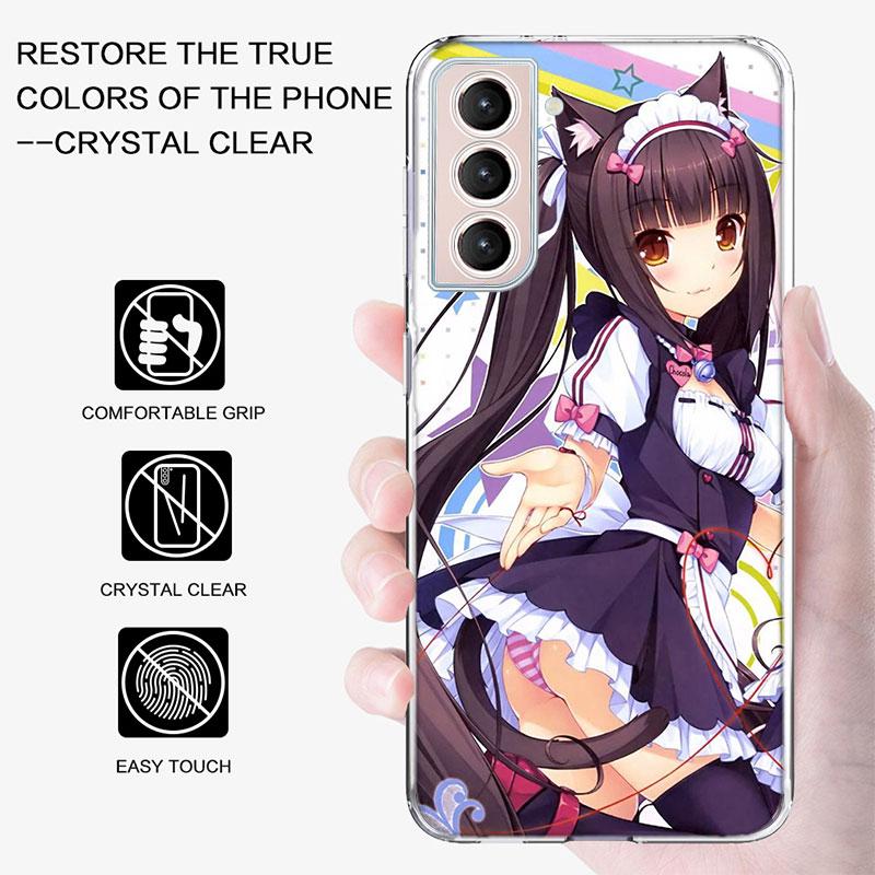 Чехол для телефона Chocola Nekopara Для Samsung A16 A26 A36 A56 A17 A15 A25 A35 A55 A14 A24 A34 A54 A04S A05S Galaxy Note 20 10 9 8 A9 A