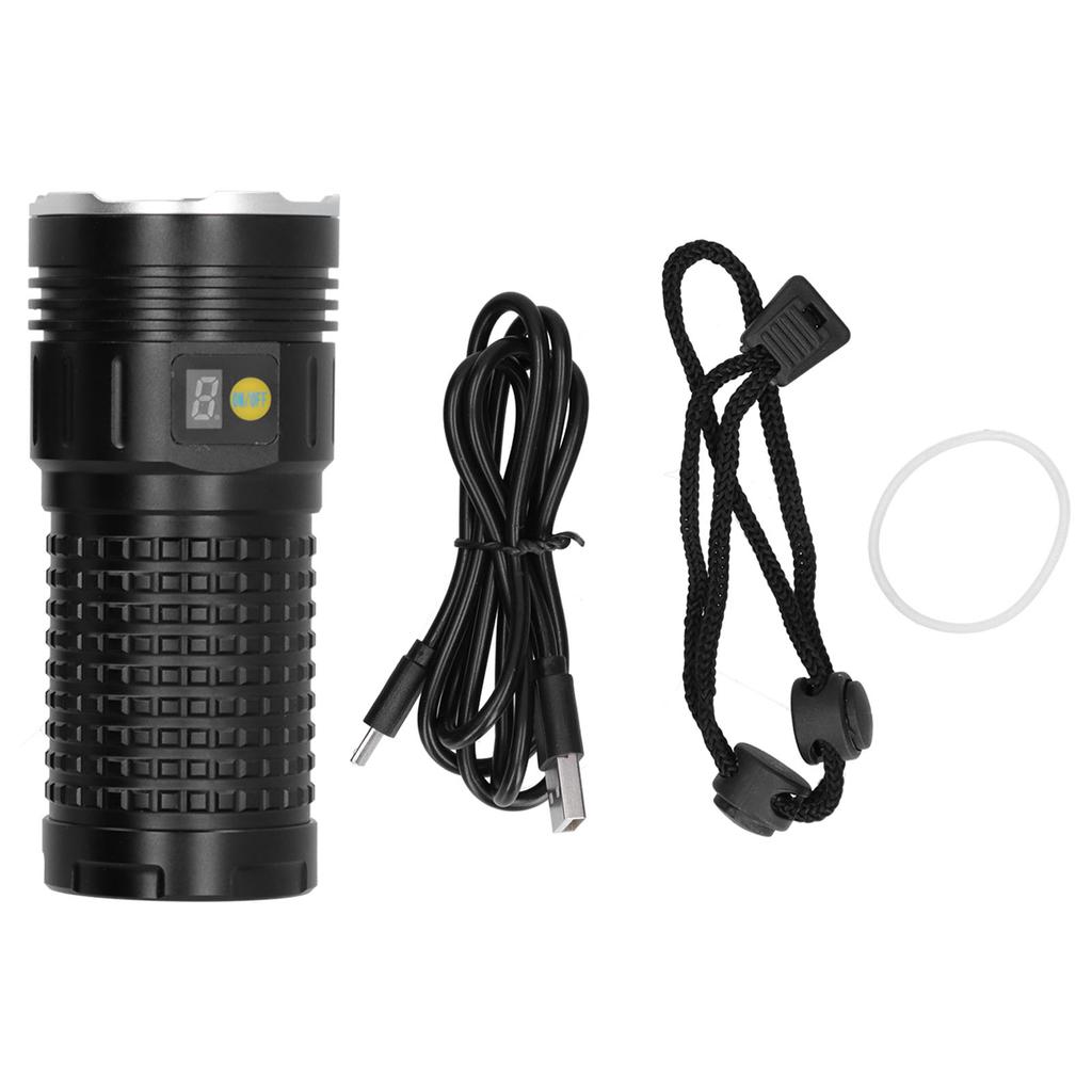 Portable LED Flashlight Torch USB Rechargeable IP65 Waterproof Light for Camping Outdoor