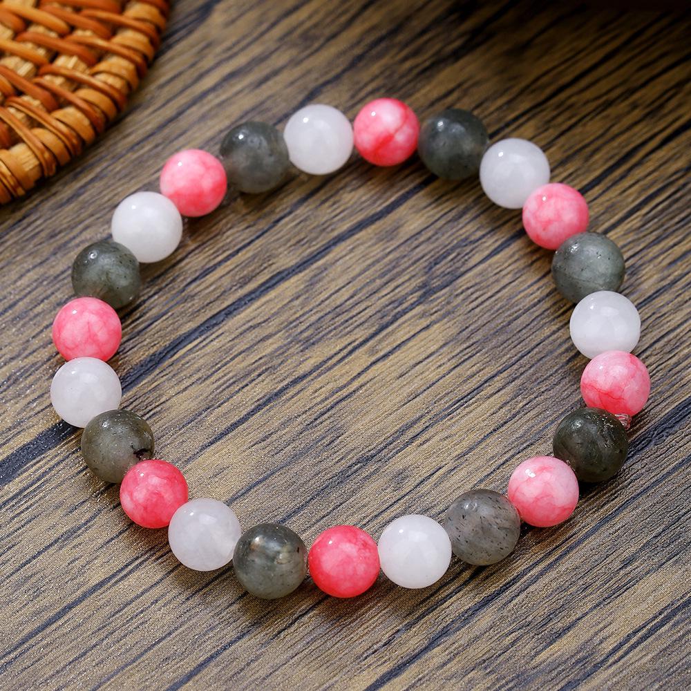 Европейский Кристальный Браслет из Тигрового Глаза на Эластичной Основе, Украшения из Натуральных Каменных Бусин