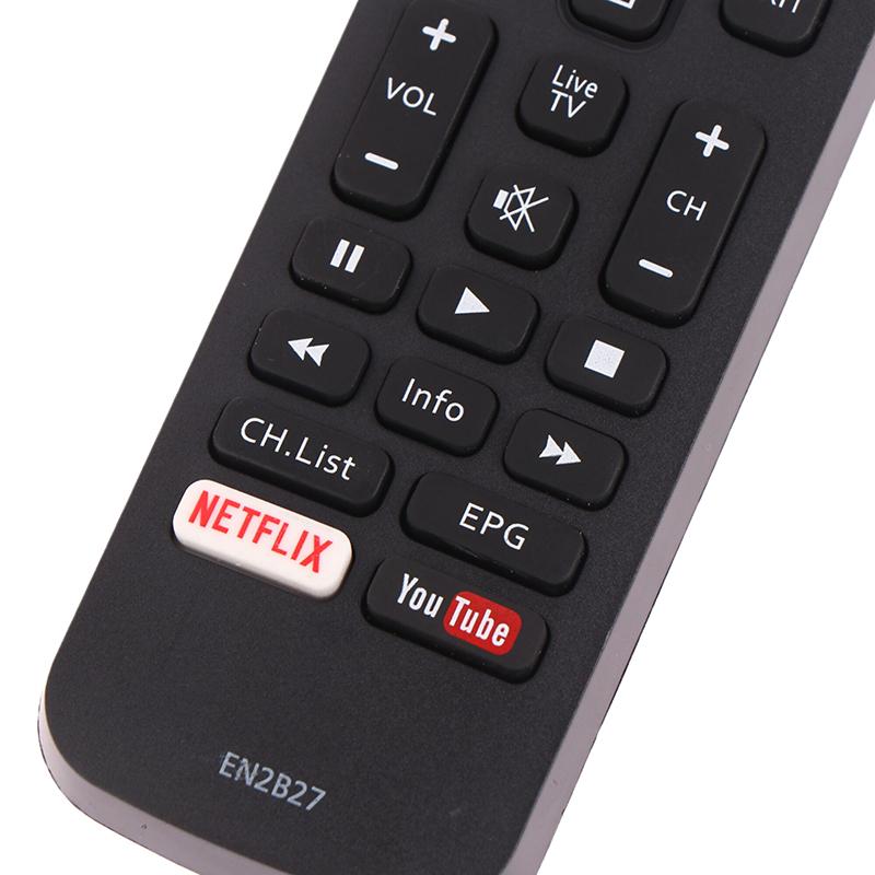 En2B27 Tv Remote Control Replacement For Hisense Lcd Led Smart Television With Netflix You Tube Buttons
