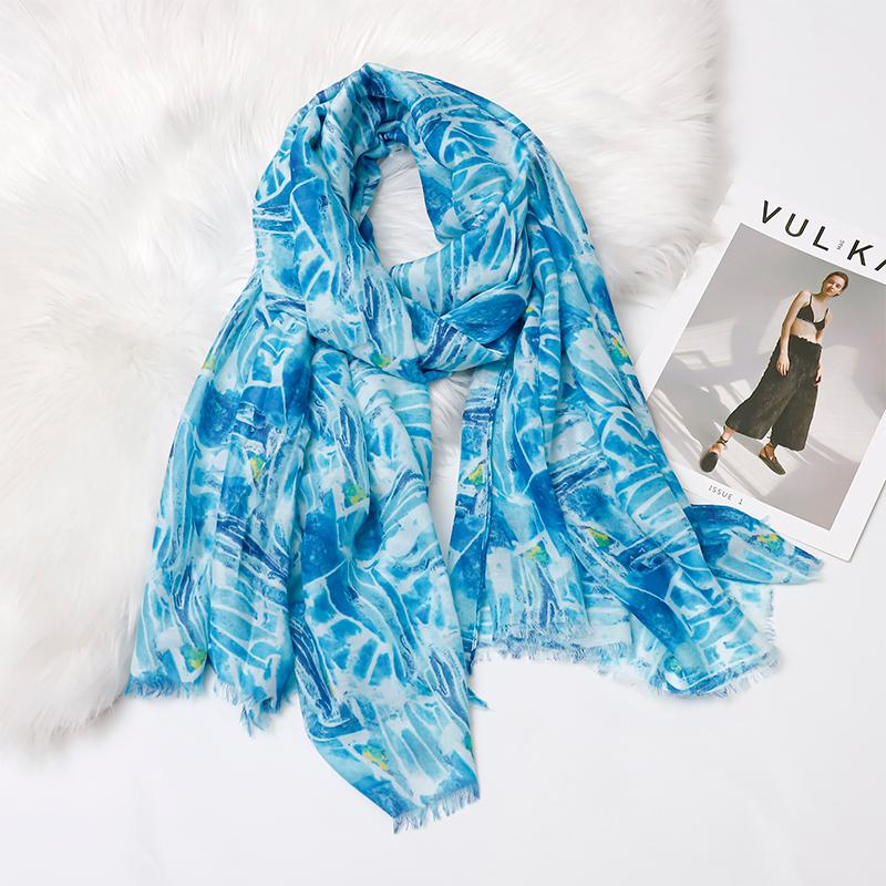 Хлопковый шаль с цветочным тиснением; Вискозный шарф для женщин; пляж; Солнцезащитный; Мусульманский хиджаб-обертывание