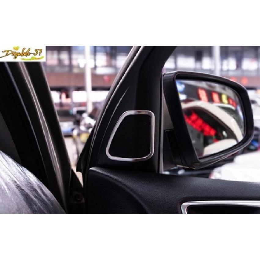 For BMW X5 E70 2008-2013 Silver Steel A Post Speaker Frame Cover Trim 2PCS