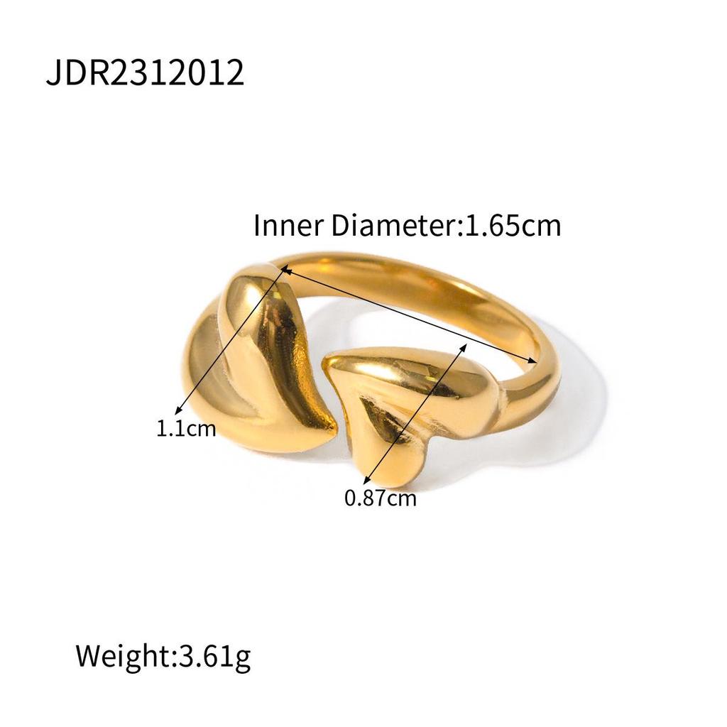 Jieding 18K Gold Stainless Steel Luxury Titanium Ring for Women