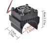 Metal Material Heat Sink 3660 Motor Motor Radiator Cooler Cooling Fan  1/10 Scale RC Cars