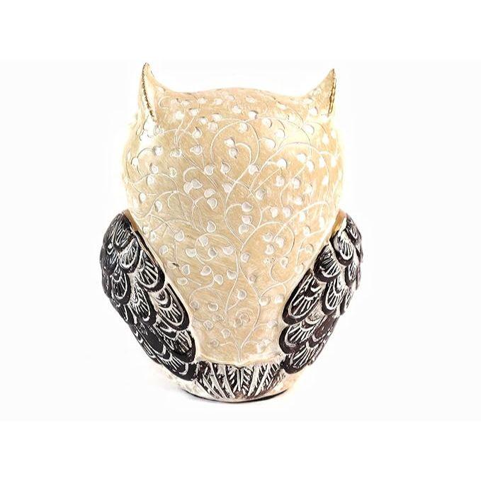 Owl Statue for Good Luck II Aesthetic Resin Owl Art Figure Showpiece II 3.5 Inch II Feng Shui & Vastu II Evil Eye II Owl Showpiece for Home Decor