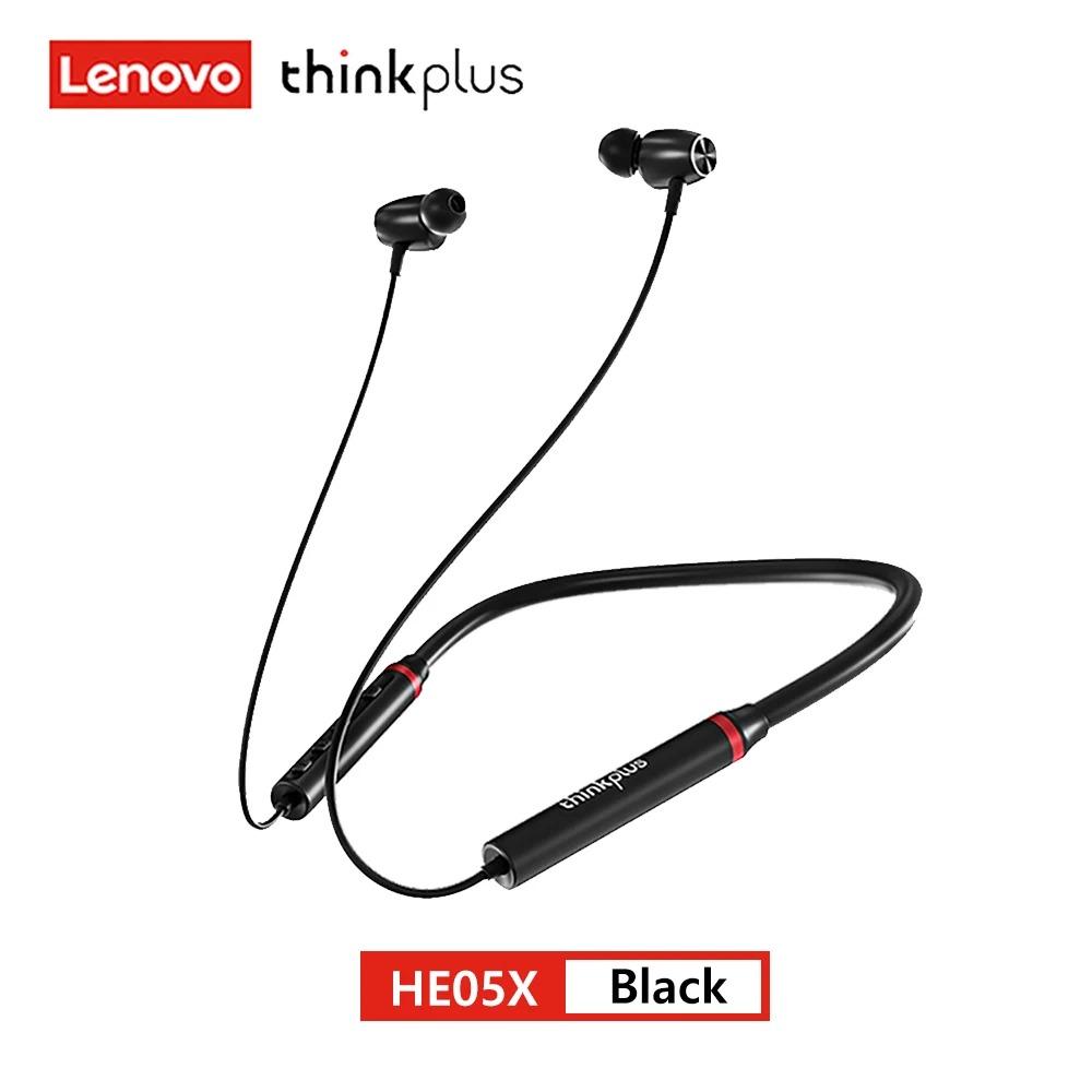 Lenovo Наушники HE05X II Bluetooth 5.0 с интерфейсом зарядки Type C, беспроводные наушники HIFI с магнитным шейным ободом, спортивные наушники 8H