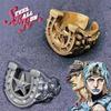 Anime JoJo's Bizarre Adventure STEEL BALL RUN Johnny Joestar Cosplay Ring Joe Kid JOJO Unisex Horseshoe Adjustable Ring Jewelry