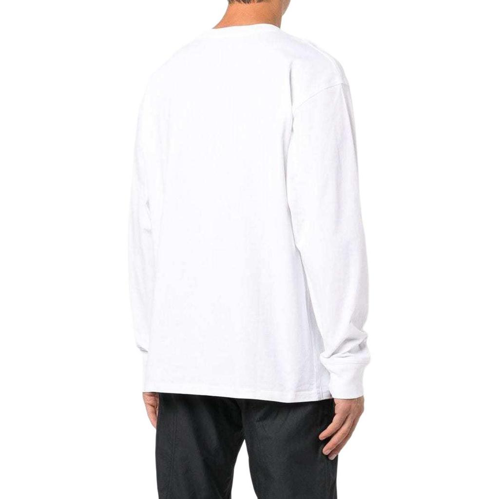Carhartt WIP Мужская футболка с длинным рукавом и круглым вырезом, вышитый логотип, топ I029955WHTWHITE