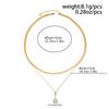 KunJoe Trendy Stainless Steel 18K Gold Plated Water Drop Zircon Pendant Necklace for Women Charm Waterproof Jewelry Wedding Gift