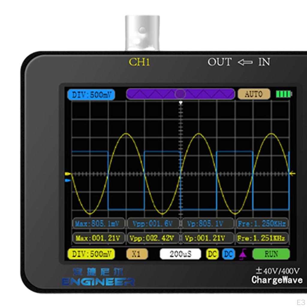 2 Channel Digital Oscilloscope Automatic Easy To Use 10MHz 50M Multipurpose for Phone