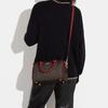 COACH Rowan Coated Canvas Leather Handbag , Shoulder Bag , Crossbody Bag Medium Women's Brown Red (Unisex) Handbags CH280 IMRVQ