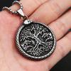 Винтажное мужское ожерелье викингов с волчьим деревом, скандинавская луна, кельтский узел, кулон, протектор, ювелирные изделия, подарочные аксессуары