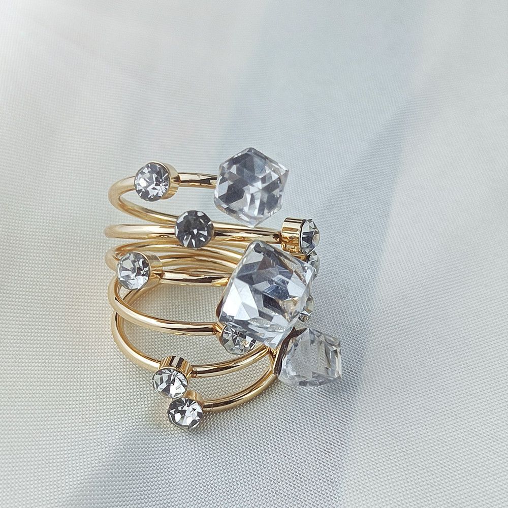 DIY Fashion Hijab Rhinestone Crystal Shawl Brooch Pin Silk Scarf Ring Scarf Buckle Scarf Clip