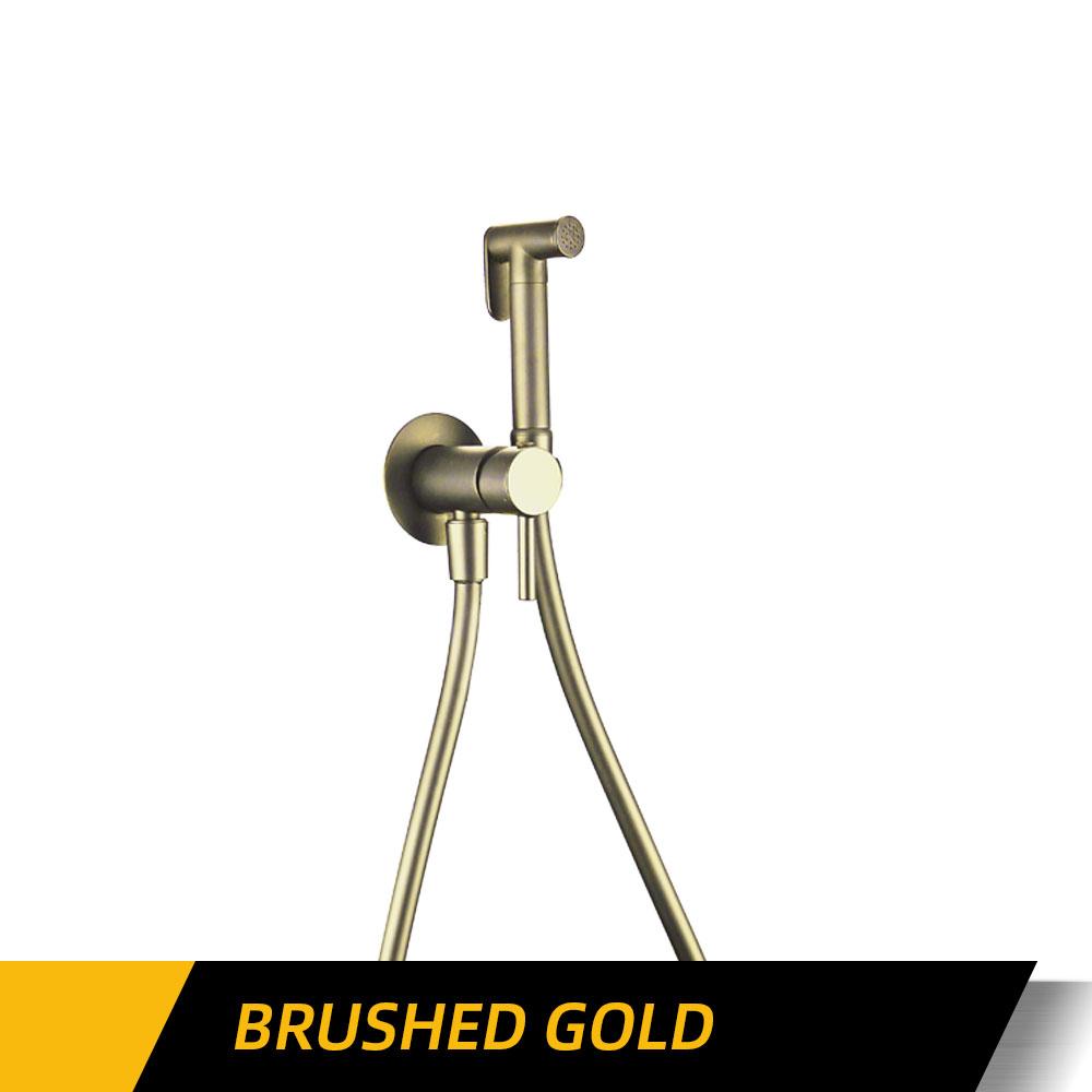 Комплект хромированного распылителя для унитаза и биде с резиновым шлангом 1,2 дюйма, настенный смеситель для горячей и холодной воды, кран для биде, ручной очиститель для туалета