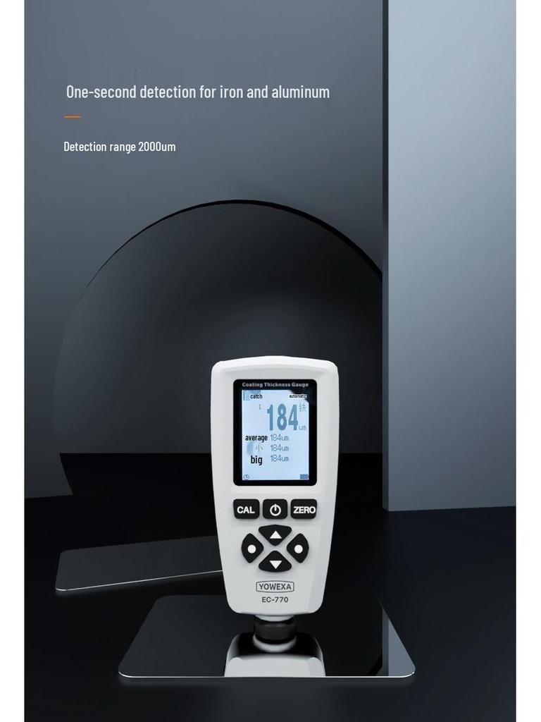 Yuwen EC-770S Coating Thickness Gauge - Galvanized, Oxide, Paint Film Dry Thickness Tester
