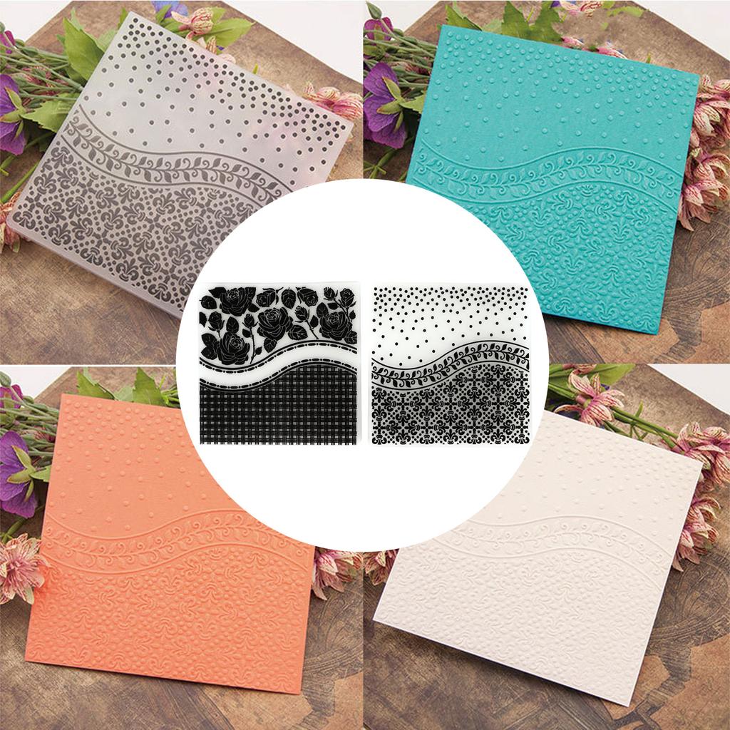 2 шт. папки для тиснения уникальный дизайн вогнутая выпуклая текстура шаблон папки для тиснения для Invita