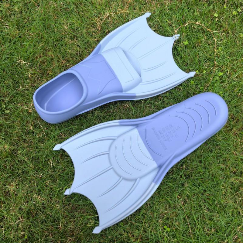 Silicone Short Fins Swimming Training Snorkeling Adults Kids Adjustable Fit Lightweight Dive Flippers